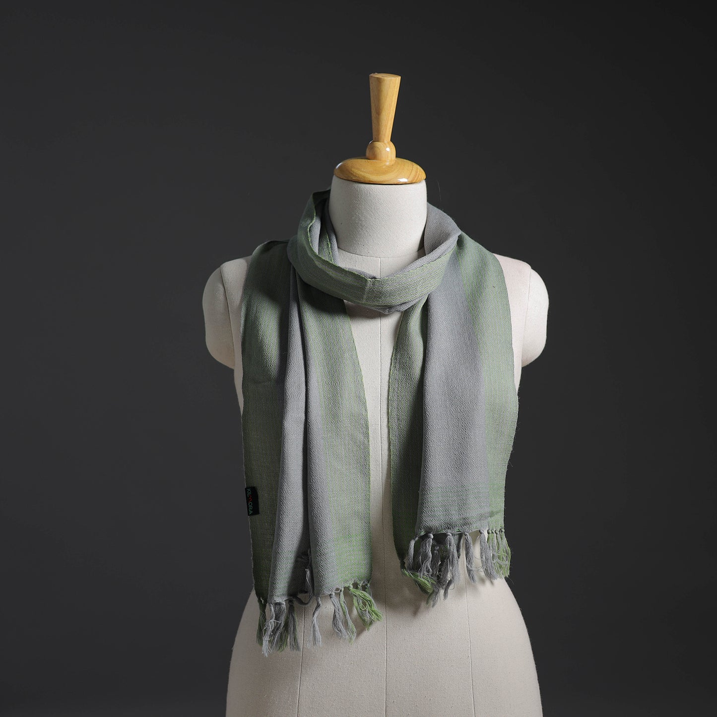 Green - Kumaun Handwoven Pure Merino Wool Scarf 250