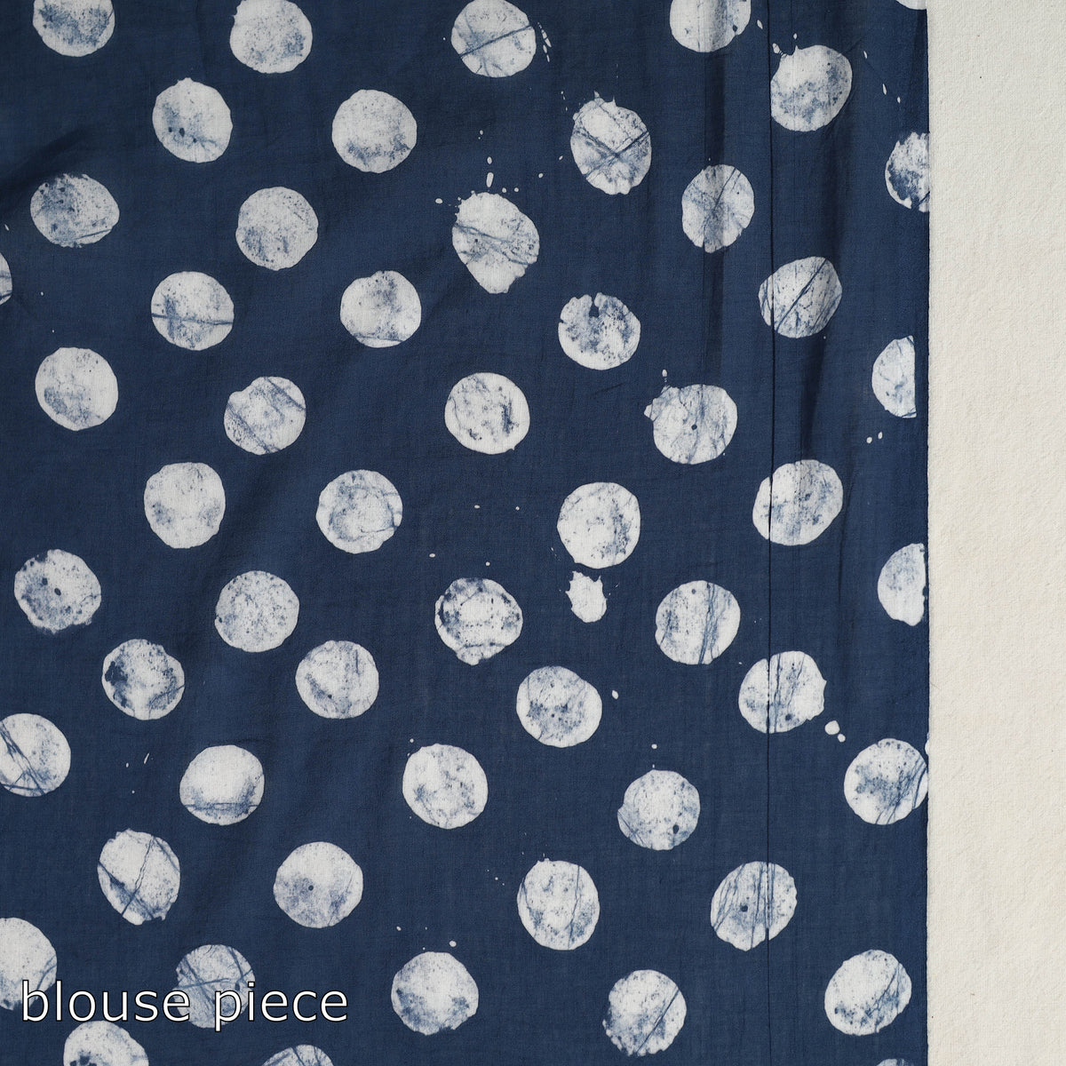 Buy Cotton Blue Hand Batik Print Saree online