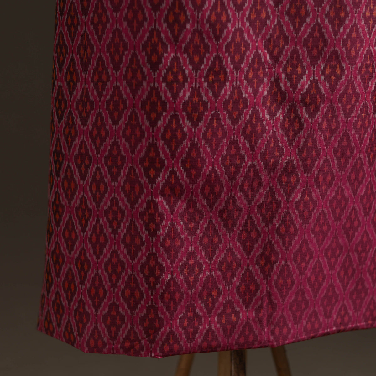 Pochampally Ikat Handloom Sico Unstitched Dress Material: Kurta with Mulberry Silk Dupatta 31