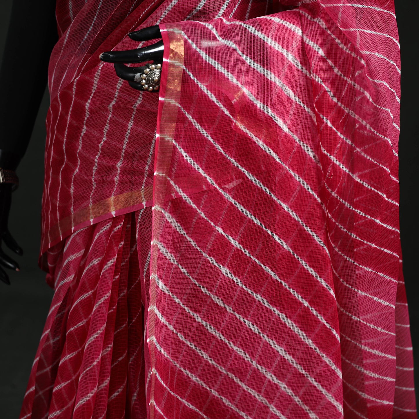 Tie-Dye Kota Doria Cotton Leheriya Saree 22