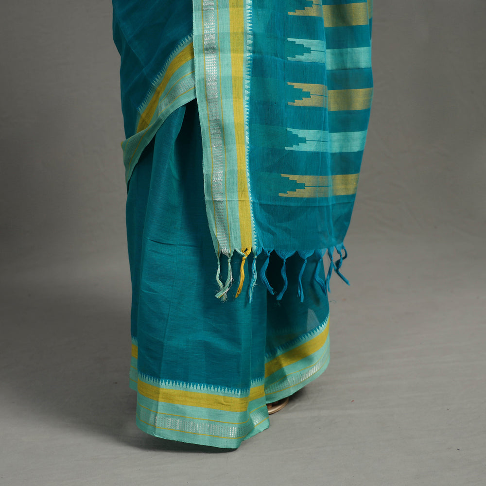 Green - Cresendo Cotton Handloom Saree 03