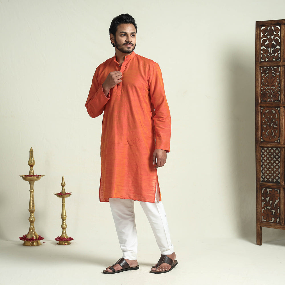 Plain silk men kurta