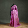 Purple - Bengal Nakshi Kantha Hand Embroidered Silk Saree 51