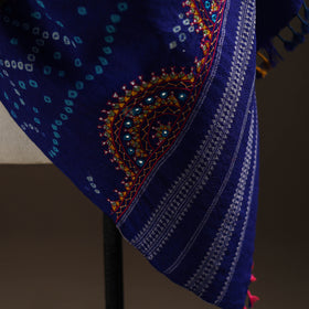Kutch Bandhani Handwoven Neran Hand Embroidery Merino Wool Shawl 59