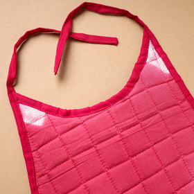 Pink Handmade Cotton Baby Bib