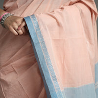 Peach - Pure Handloom Natural Dyed Dobby Cotton Saree 7