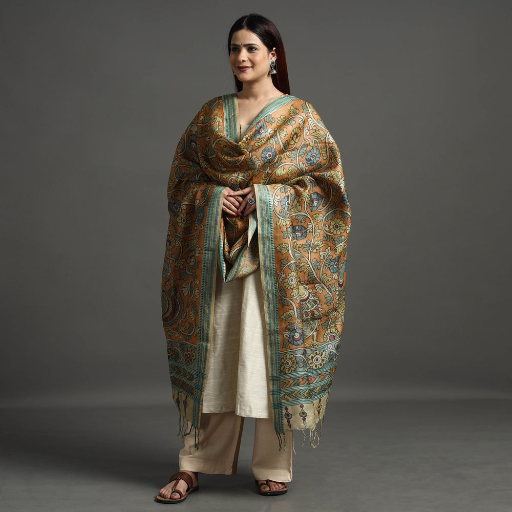 kalamkari silk dupatta