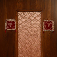 Shubh Labh - Aipan Art Hand Embroidered Wall Hanging