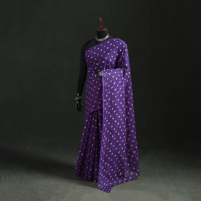 Bandhani Tie-Dye Kota Doria Cotton Saree 19