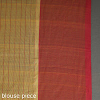 Orange - Traditional Venkatagiri Handloom Cotton Checks Saree 07