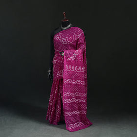 Kutch Bandhani Tie-Dye Cotton Saree 44