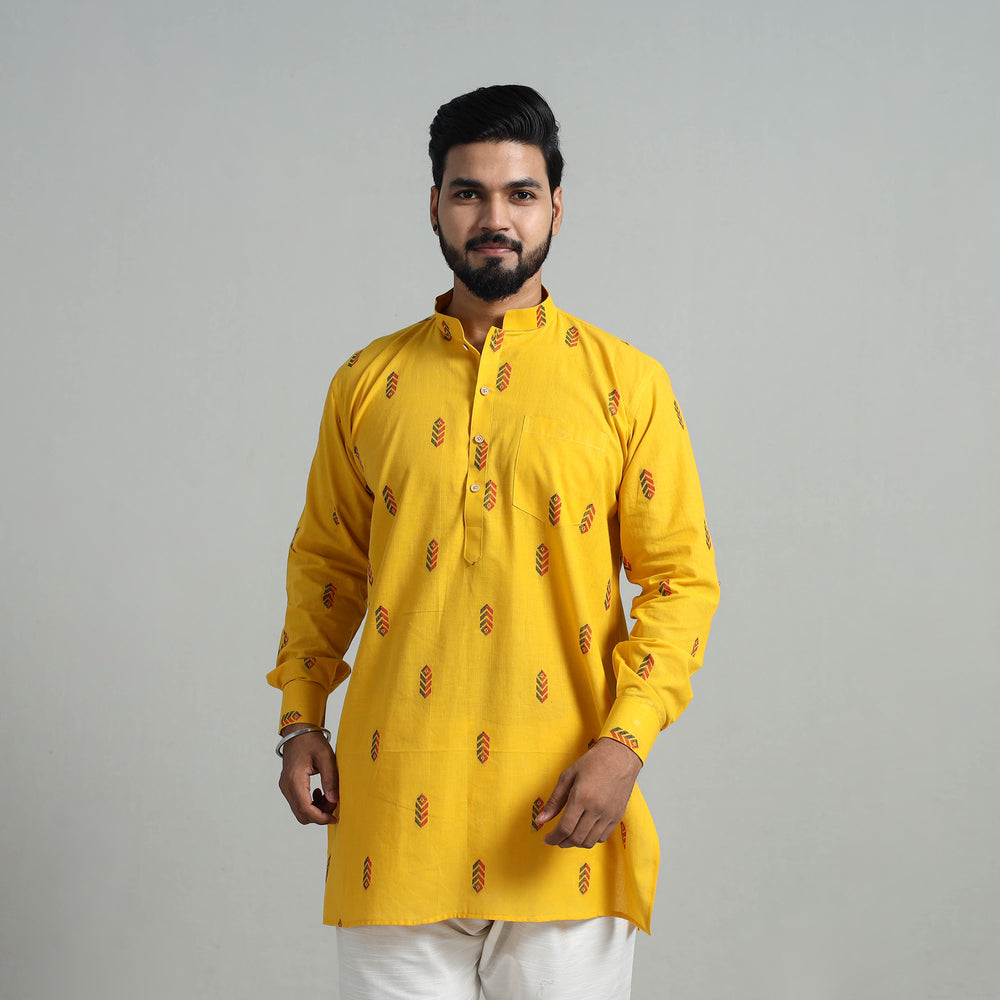 Cotton Short Jacquard Kurta for Men 05