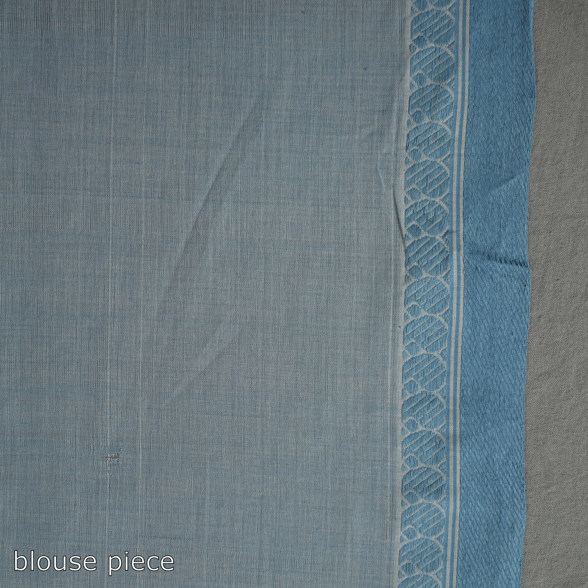 Peach - Pure Handloom Natural Dyed Dobby Cotton Saree 7