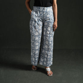 Sanganeri Hand Block Print Cotton Flared Palazzo 09