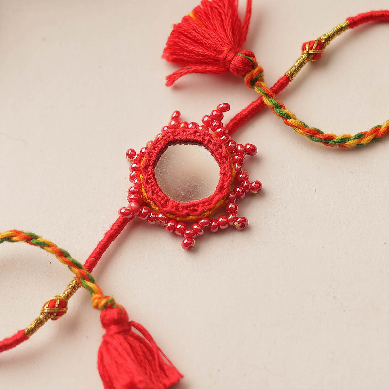 Mirror & Beadwork Rakhi