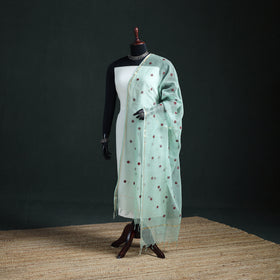 Kota Doria Cotton Embroidered Plain Dupatta 03