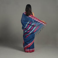 Blue - Cresendo Cotton Handloom Saree 04