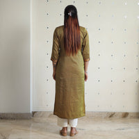 Green - Traditional Cotton Khun Straight Kurta for Women 18