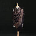 Ajrakh Hand Block Print Natural Dyed Handwoven Acrylic Wool Shawl 05