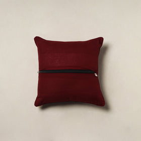 Polka Dot Zari Buti Plain Cushion Cover (16 x 16 in) 12