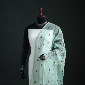 Kota Doria Cotton Embroidered Plain Dupatta 03