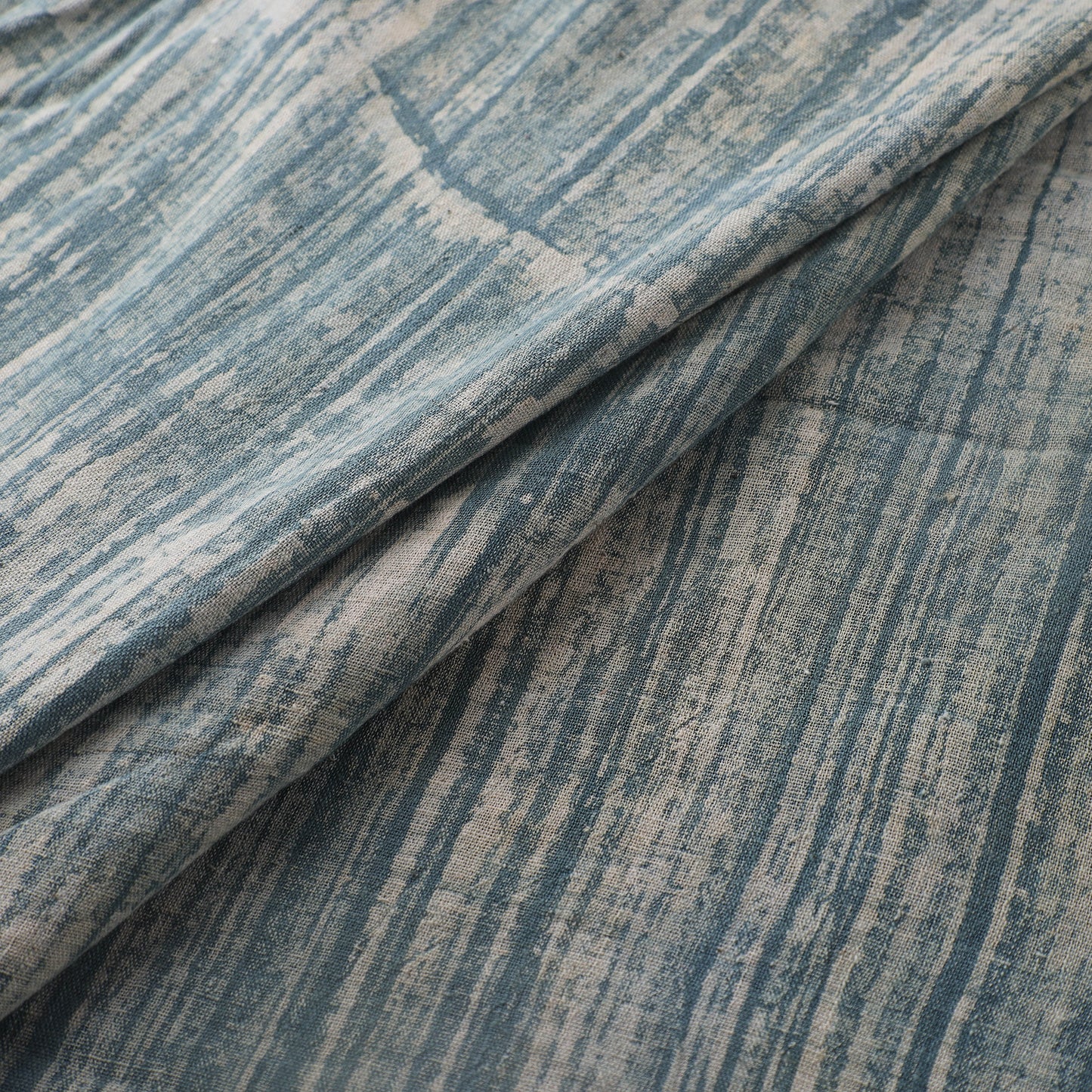 Blue - Authentic Kutch Hand Block Batik Print Pure Handwoven Natural Dyed Kala Cotton Fabric 59