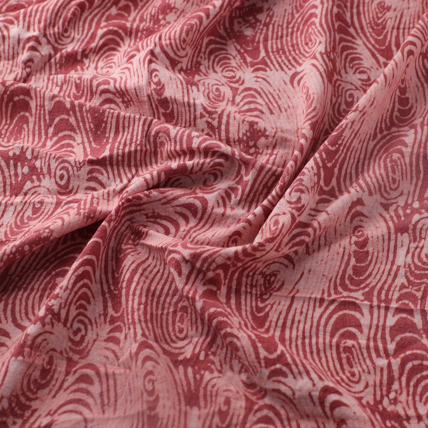 Red - Authentic Kutch Hand Block Batik Print Pure Handwoven Natural Dyed Kala Cotton Fabric 60