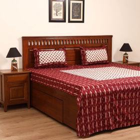 Pochampally Ikat with Bagh Patch Cotton Double Bedsheet Set (108 x 90 in) 05