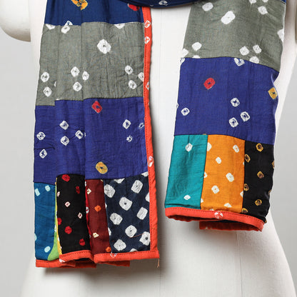 Multicolor - Bandhani Tie-Dye Patchwork Cotton Stole 31
