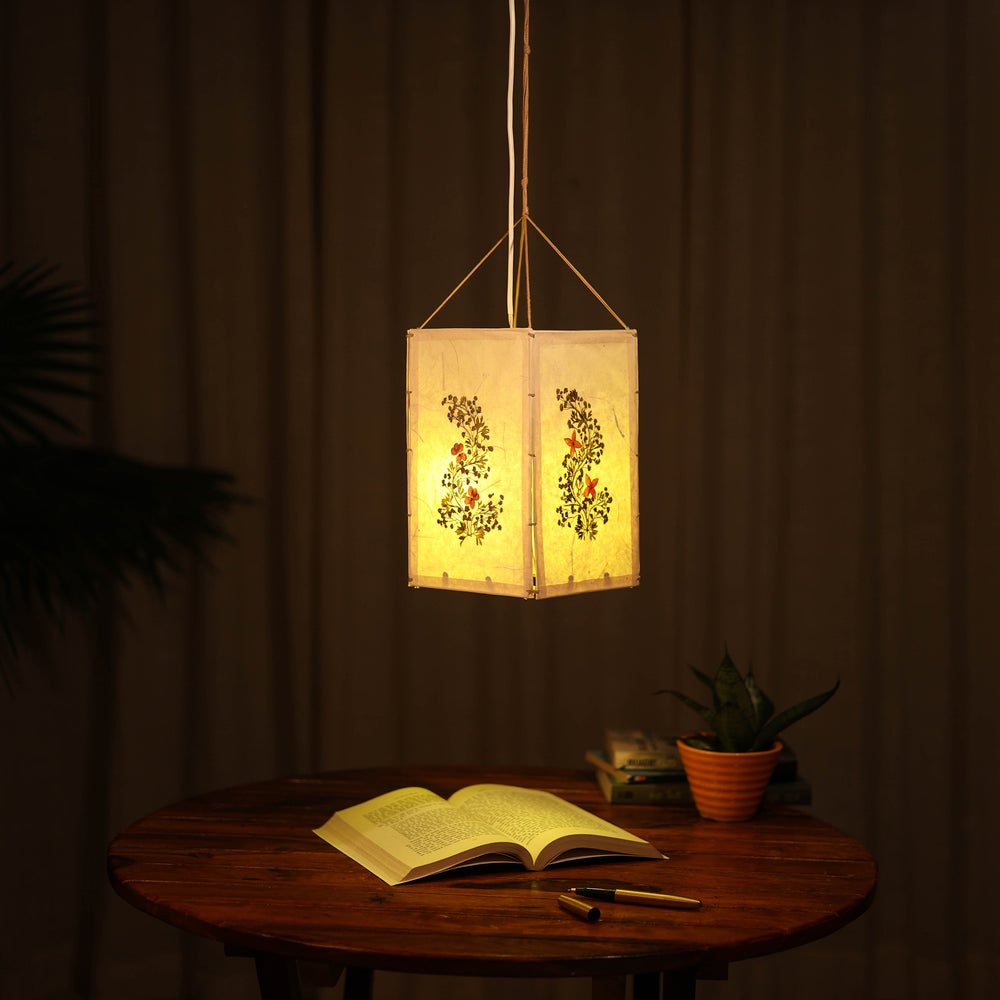 Flower Art Work Hanging Lamp Shade