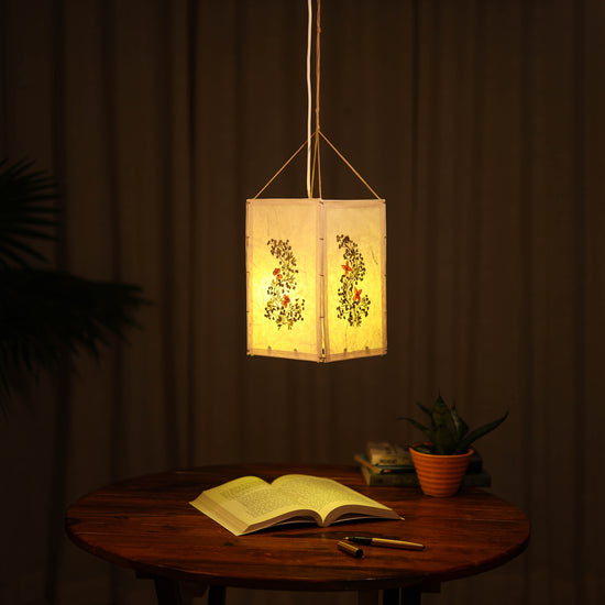 Flower Art Work Hanging Lamp Shade