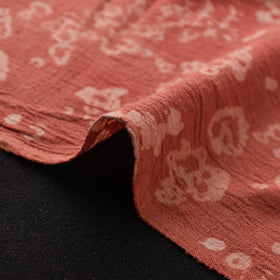 Red - Authentic Kutch Hand Block Batik Print Pure Handwoven Natural Dyed Kala Cotton Fabric 62