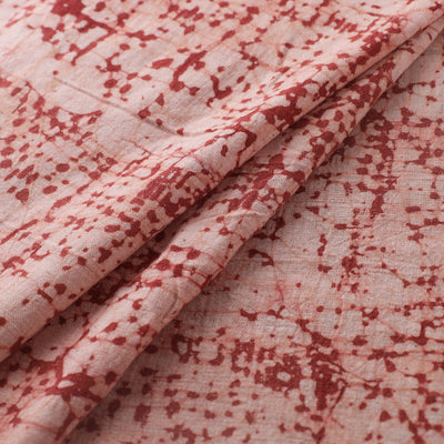Red - Authentic Kutch Hand Block Batik Print Pure Handwoven Natural Dyed Kala Cotton Fabric 65