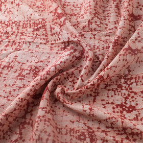 Red - Authentic Kutch Hand Block Batik Print Pure Handwoven Natural Dyed Kala Cotton Fabric 65