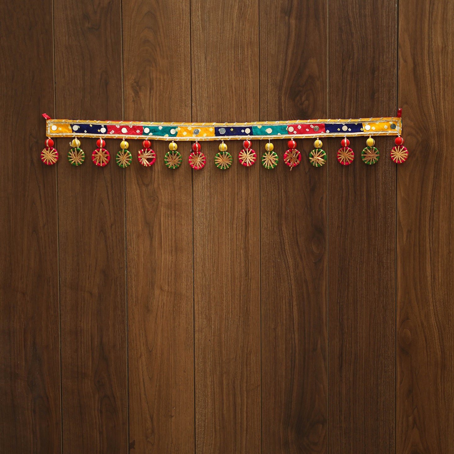 Handmade gota & mirror work toran 01 - handcrafted