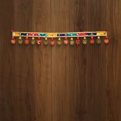 Handmade gota & mirror work toran 01 - handcrafted