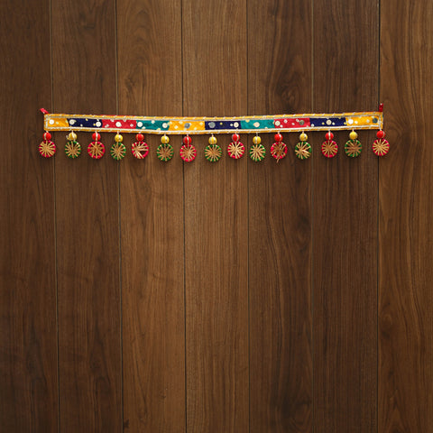 Handmade gota & mirror work toran 01 - handcrafted