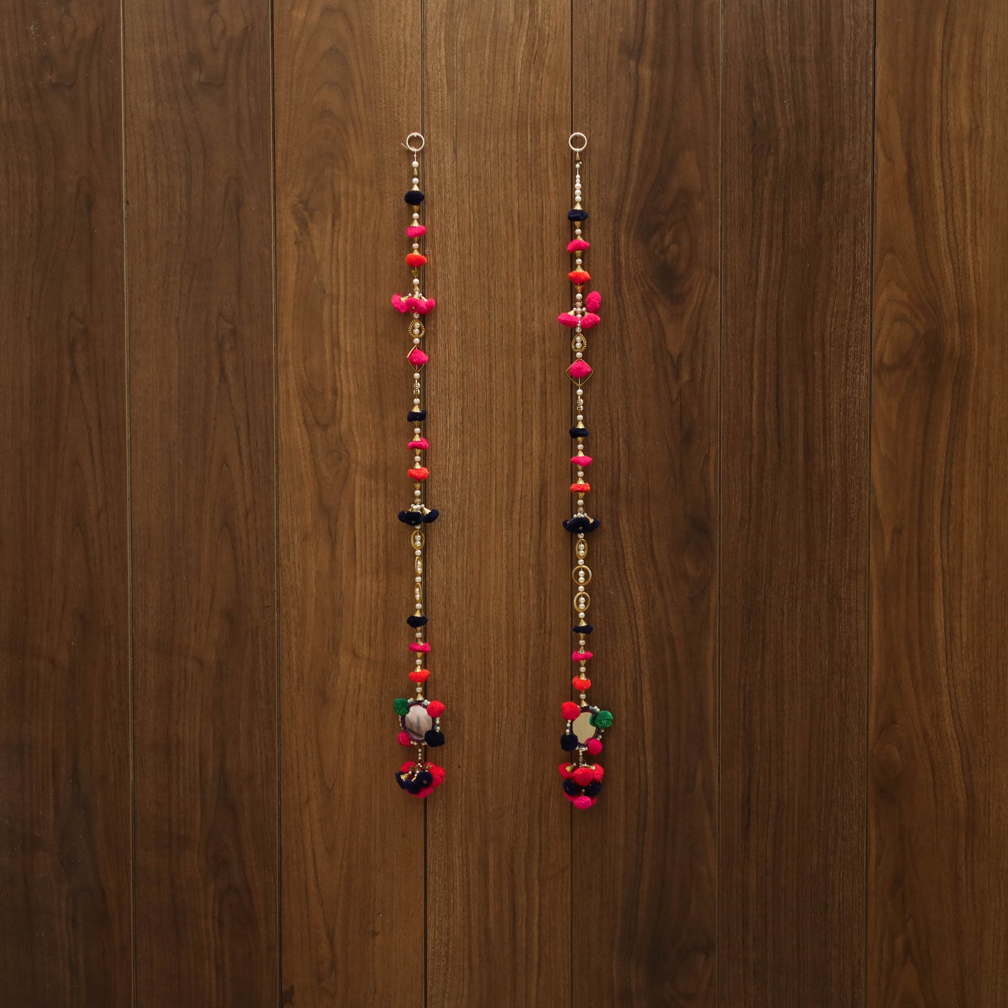 Kutch handmade bead & mirror work hanging (set of 2) 31