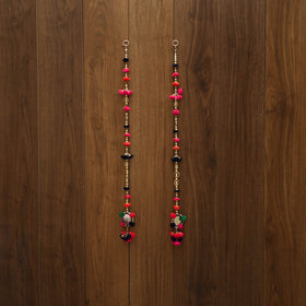 Kutch handmade bead & mirror work hanging (set of 2) 31