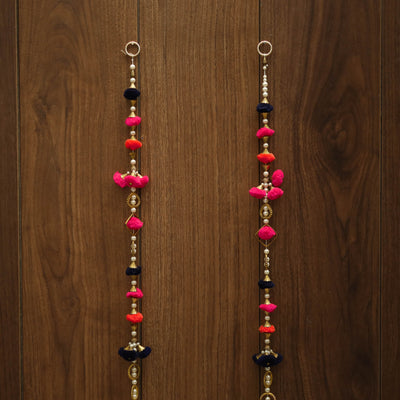 Kutch handmade bead & mirror work hanging (set of 2) 31