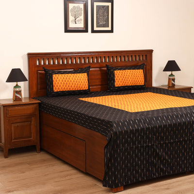 Pochampally Ikat with Bagh Patch Cotton Double Bedsheet Set (108 x 90 in) 07