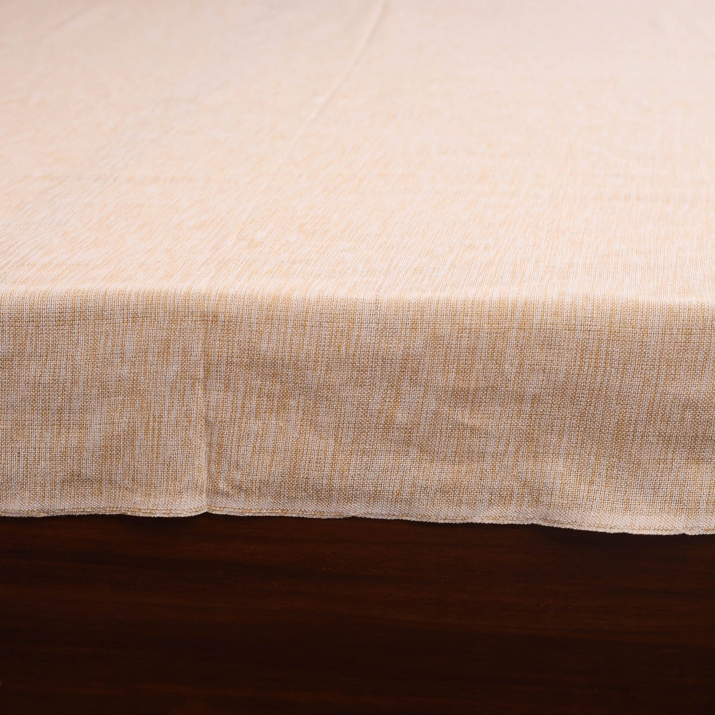 Beige - double handloom cotton bed sheet (108 x 90 in) 48