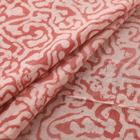 Red - Authentic Kutch Hand Block Batik Print Pure Handwoven Natural Dyed Kala Cotton Fabric 67