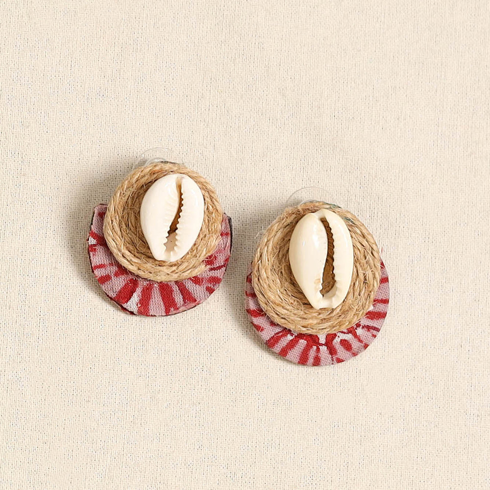 Green - german silver jute & fabart necklace set 65