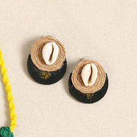 Yellow - german silver jute & fabart necklace set 64