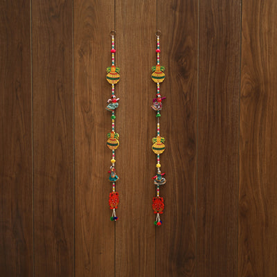 Handmade bead work hanging (set of 2) 07 - handcrafted