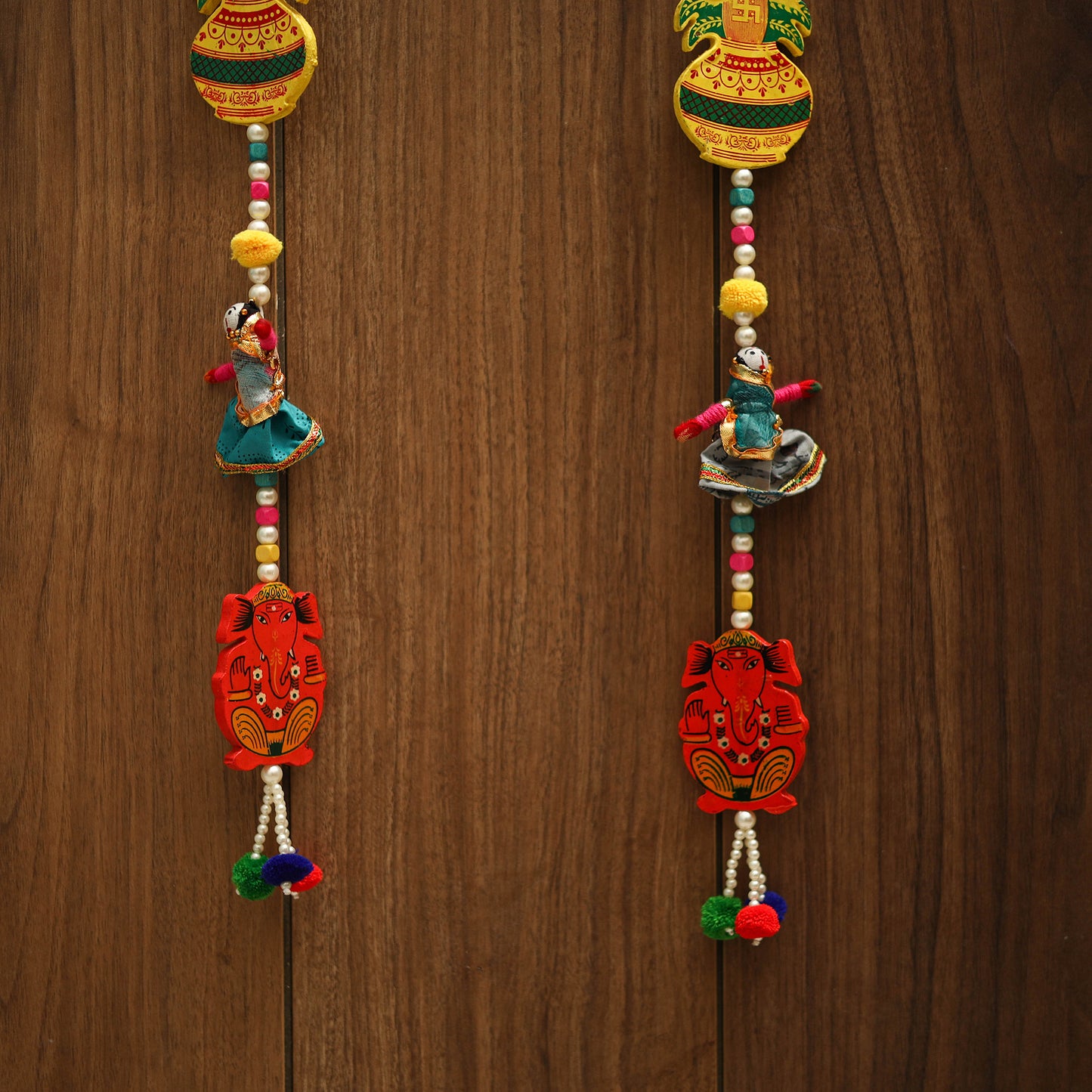 Handmade bead work hanging (set of 2) 07 - handcrafted