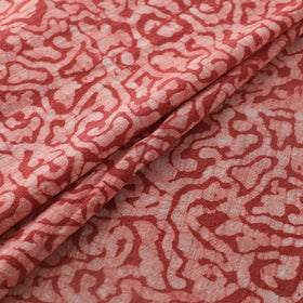 Red - Authentic Kutch Hand Block Batik Print Pure Handwoven Natural Dyed Kala Cotton Fabric 64