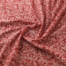 Red - Authentic Kutch Hand Block Batik Print Pure Handwoven Natural Dyed Kala Cotton Fabric 64