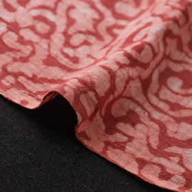Red - Authentic Kutch Hand Block Batik Print Pure Handwoven Natural Dyed Kala Cotton Fabric 64